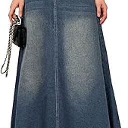 Denim Cotton Western Skirt Women-image-70