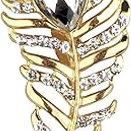 Bright Tail Feathers Stone Stud Brooch for Women and Girls for Saree, Dupatta, Suit and Hijab Pin.-image-46