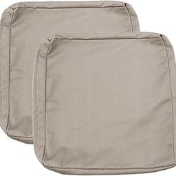 Sqodok Patio Cushion Cover 25x25 inch, Waterproof Outdoor Cushion Covers Replacement for Outdoor Furniture, Large Cushion Slipcover Set of 2 Sectional Cushions Cover for Sofa Couch Chair, Tan-image-66