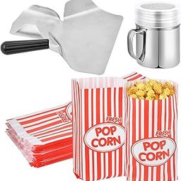 Elesunory 202Pcs Popcorn Machine Supplies Set- 1Pcs Kernel Sifting Speed Scoop 1Pcs Seasoning Dredge 200Pcs Popcorn Bags- Popcorn Kit for Commercial and Home Use (2 Oz) (PM-001)-image-35