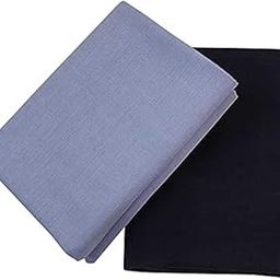 Raymond Trouser Shirt Fabric Combo Box ( Black Pant-Blue Shirt, Unstitched ,Free Size)-28