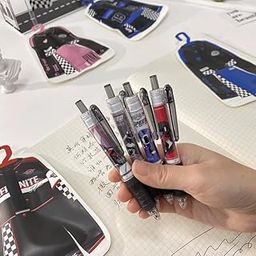 BOENJOY GIFTS-Super Motor Sport Racing Gel Pen – Black Ink – 12 cm – Pack of 1 Random Design – Bike Outfit Style Pen for Kids & Teens – Smooth Writing – Cool Stationery Gift-image-50