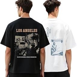 Men's Graphic Print Oversized Fit T-Shirt-18