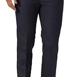 Men Mid Rise Slim Fit Solid Pattern Polyester Blend Flat Front Formal Trouser-image-54