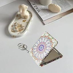 Compact Mirrors with 2x1 Magnifying Glass, for Self Grooming, Carry in Purses, Handbags-image-72