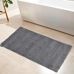 Democracy Homes Bath Mats for Bathroom, Rectangular Rib Twill Design, Anti-Skid, Super Absorbent Mats, Premium Cotton Mats, Machine Washable, 40X 60 cm, Charcoal.-image-71