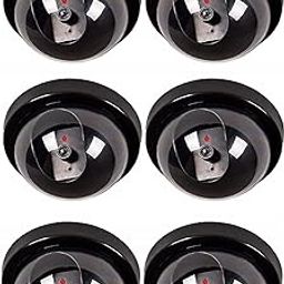 Dummy Outdoor Indoor Fake Dome Camera Black with CCTV Dummy Surveillance with Flashing Red LED Light (6)-picture-21