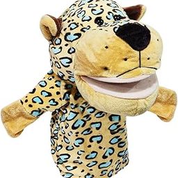 FunBlast Hand Puppet - Plush Animal With Movable Open Mouth for Kids, Story Telling, Soft Toy, Fun Play Learning (Leopard)-20