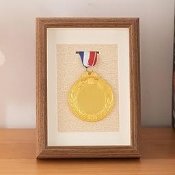 THE STYLE SUTRA Medal Storage Shadow Box Frame Collectible Wood for Insignia Pins Gymnastics Wood Color 10inch-11