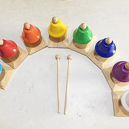 Enakshi (LABEL) Creations 8 Notes Diatonic Hand Bells Education Percussion Instrument Multicolor|Toys & Hobbies | Educational | Music & Art-image-24