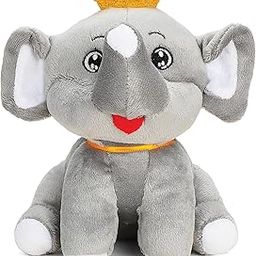 Webby Plush Cute Crown Elephant Soft Toy for Kids - 20 CM-picture-29