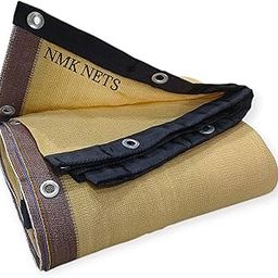 NMK NETS Shade Net 75% UV Protected for Terrace Garden, Green House, Balcony and Gardening with All Four Side Eyelets (5 x 8 ft / 1.5 x 2.5 m, Beige Color)-14