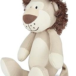haus & kinder Knitted Lion Toys for Kids-Lion Toy Gift for Kids, Soft Toys for Girls & Soft Toys for Boys, Toddler Toys, Toys for New Born Baby Boy and Girls, Palewhisper-Natural-Rust, 10X25 CM, 1Pc-image-11