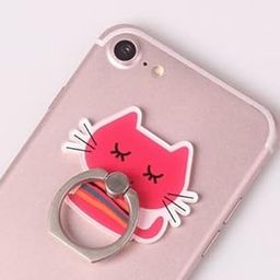 BeFunky Universal Mobile Ring Holder, 360° Rotation/3D Ring Finger Grip for iPhone iPad Samsung LG HTC Nokia Huawei Tablet (Shy Cat R351)-picture-27