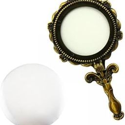 UJEAVETTE® 6xVintage Design Handheld Mirror Portable Hand Mirror for Travel Shaving Salon Bronze-picture-42