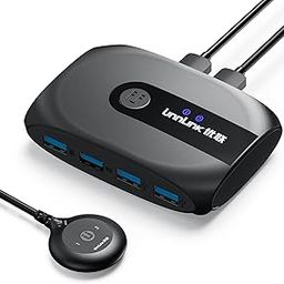 USB 3.0 Switch Selector 2 Computers Sharing 4 USB 3.0 Devices KVM Switcher Hub Adapter for Mouse, Keyboard, Scanner, Printer, with One-Button Swapping-30