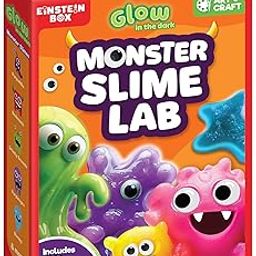 Einstein Box Monster Slime Making Kit for Kids Aged 3 to 10 |DIY, Glow in The Dark, Art and Craft Multicolor Slime Set with 10+ Recipes-2