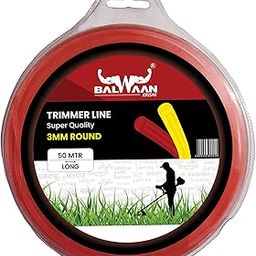 BALWAAN Krishi RED Trimmer Line 3mm 50mtr Round | Suitable for All Types of Brush Cutter | Grass Trimmer | Nylon Rope | Accessory of Tap n Go-image-20