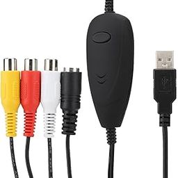 Audio Capture Card, USB 2.0 Interface USB Audio Card Grabber Convenient Practical AV SV Port for Network Video for Web Conferencing-38