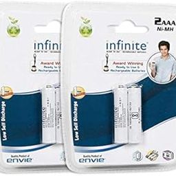 Envie 4 pcs AAA Rechargeable Infinite Ready To Use 800mAh for toys ,remotes etc-image-92