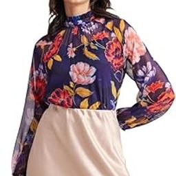 Ruffle Chiffon Top - Multicolour-image-2