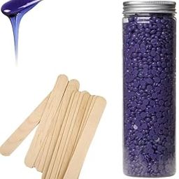 Zusaca Hard Wax Beans for Waxing, Hair Removal Face Leg Chest Back Bikini, Hard Sensitive Skin, Facial Cream, Pearl Hand Hot Wax Beads For Mens Women Body, Revolution Remover - 200 g (Lavender)-13