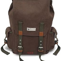 Canvas Backpack for Men and Women 23L | Casual Cotton Bag With Waterproof Inner Lining, 4 External & 3 Internal Pockets | Backpacks Suitable for College, Travel & Hiking (Brown)-11