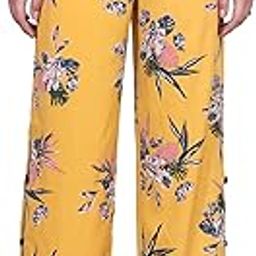 Casual Grey Floral Printed Regular Fit Palazzo for Women-5