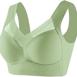 Women's Padded Sports Bra for Gym, Workout and Yoga | Full Coverage Fitness Slip On Bra Big Cup Breasted Wireless Femme Bralette Size (34 Till 44)-image-95