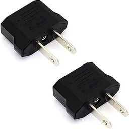 VIVATRA 2-Pin Flat to Round US Conversion Plug, Compact Electrical Adapter for Home and Travel Use, Durable and Easy to Use (Pack of 2)-40