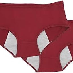 Women's Period Panty Hipster, Leak Proof Underwear for Medium Flow - Set of 2-image-66