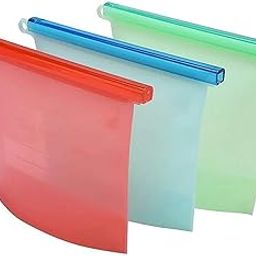 Hopopro 1 Litre Silicone Food Bag Storage Airtight Bag Reusable Storage Container Preservation Leakproof Ziplock Bag for Food, Snack,Vegetable,Meat for Fridge and Microwave freezer Bags (2)-picture-31