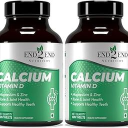 Calcium Tablets for Men and Women with Magnesium Zinc Vitamin D for complete bone health & Joint Support - 60x2 Tablets-8