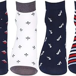 Men's Ankle Length Office/Business/Formal Cotton Socks - Pack Of 4-picture-46