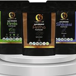 Two & A Bud Haircare Combo – Amla, Aritha (Soapnut) & Shikakai Powder (200g Each) 100% Natural, Ayurvedic, Vegan & Chemical-Free, Hair Growth, Dandruff Control & Scalp Cleanser (Pack of 3)-0