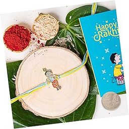 Unisex Adult Rakshabandhan Krishna Child Rakhi For Brother With Roli Chawal Pack - Krishna Ji Rakhi-image-24