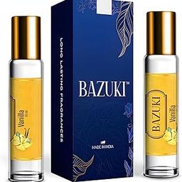 BAZUKI Vanilla Attar Roll On Perfume | Long Lasting Fragrance for Men & Women | Alcohol-Free Natural Pocket Perfume | Premium 10ml Gift | Roll On Attar for All Occasions-image-58