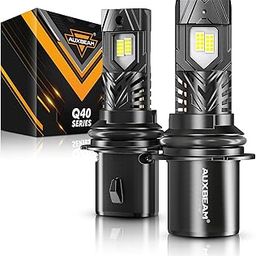 Auxbeam 9004/HB1 Bulbs, 120W 30000LM 800% Brighter 6500K Cool White, Canbus ready, 2024 Upgraded Q40 Series Wireless 9004 Light Bulbs with Fan, 9004 Fog Bulbs Replacement, Direct Installation-27