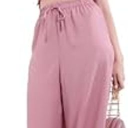 Co ord set for women Onion Pink Crop Tube Top With Wide Leg Pants-picture-9