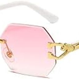 Retro Octagonal Sunglasses – Wood Grain & Leopard Temple, UV Protection for Men & Women-image-52