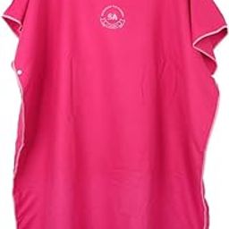 Unisex Adult Surf Beach Bath Hooded Poncho Wetsuit Changing Robe Rosy-image-45