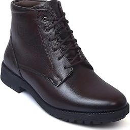 Men's Genuine Leather Ankle Boots ZA-4692 Ideal For Office, Party & Travelling | Strong Grip With Shock Absorption Property & Memory Cushion Insole-image-32