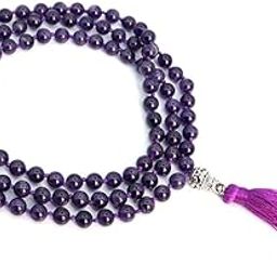 Natural Stone Mala (108+1 Bead With Tassel) Size:- 8 MM, Gemstone for Vastu Healing Mediation Reiki & Pooja, For men and women-5