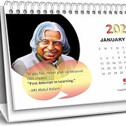 Avni Prints | 2025 Desk Calendar | Office, College Home Table Kids | Motivational Quotes (A5 Size - 12 Pages Month Wise) | Table calendar 2025 | New year calendar 2025 for gift | calendar desk 2025-image-76