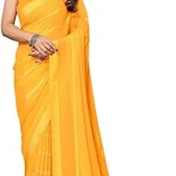 anand sarees Women's Georgette Designer Satin Striped Zari Work Saree with Matching Blouse Piece | Stylish & Beautiful Fancy Saree for Festivals, Wedding, Parties, Casual Outings-picture-16