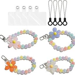 Cybersnc 4Pcs Phone Charms Cute Beaded Phone Lanyard Wrist Strap Aesthetic CellPhone Cute Phone Charms for Women Girls-image-127