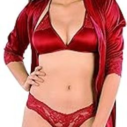 3/4 Sleeves Women's Robe and Lingerie Set-image-15
