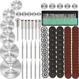 Serplex® 129Pcs Cutting Wheel Set for Rotary Tool, HSS Cutting Wheels 6Pcs Diamond Cutting Discs 10 Pcs and Resin Circular Saw Blades 30Pcs with 1/8" Shank for Wood Metal Plastic Stone Cutting-21