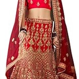 Women'S Maroon Semi-Stiched Heavy Zari Embroidery Silk Lehenga Choli (SKTARR7711)-image-71