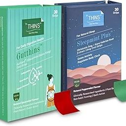 Dr.Thins Sleepmint Plus Natural Sleep Inducer, Clinically Approved Plant Based Melatonin and Gutthins with GutGard®Plant Based Probiotic 10B CFU (60 Oral Strips)-18